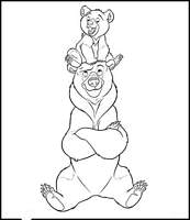 coloriage frere des ours sur la tete